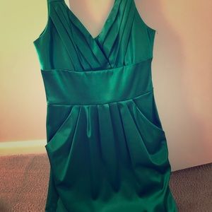 Green cocktail dress